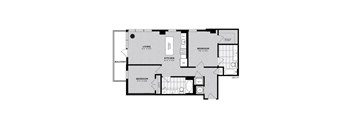 the floor plan of bedroom apartment