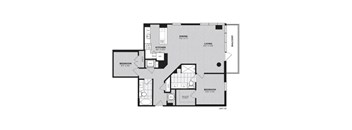 two bedroom floor plan  apartments the residences at sawmill estates