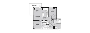 the floor plan of the apartment is shown
