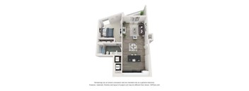 a 3 bedroom floor plan with a bathroom and a living room