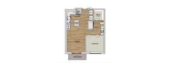 a floor plan of a house with a wooden floor