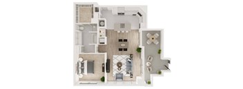 a 2 bedroom floor plan of a297297