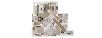 a1 floor plan  1 bedroom  1199 square feet