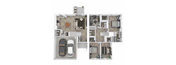 the floor plan of a 2100 sq ft apartment