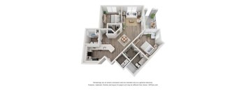 a floor plan of a house with a bedroom and a living room