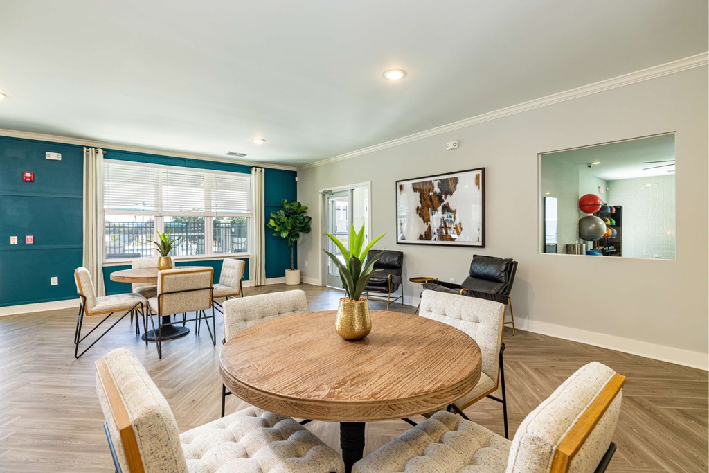 The Groves at Lake Juliana's leasing center sitting area The Groves at Lake Juliana's leasing center sitting area