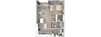 a 1 bedroom floor plan  the residences at