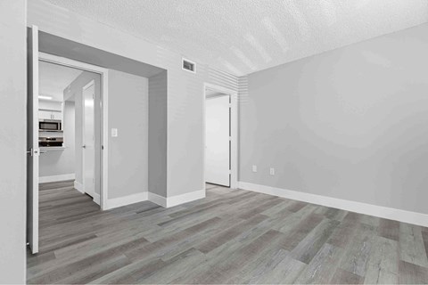 our apartments offer a spacious living room with hard wood flooring