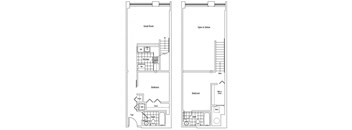 blueprint drawing of floor plans for a house