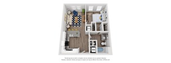 a 1 bedroom floor plan  summit  503 square feet
