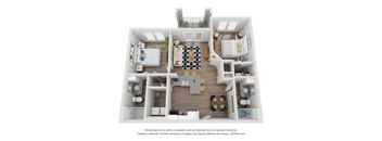 a 1 bedroom floorplan is shown in this illustration
