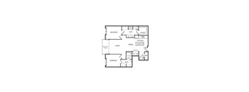 A black and white image of a floor plan for a house.