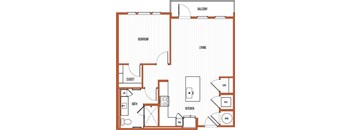 One Bedroom Floor Plan