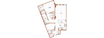 Two Bedroom Floor Plan
