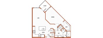 One Bedroom Floor Plan