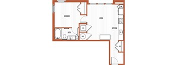 One Bedroom Floor Plan