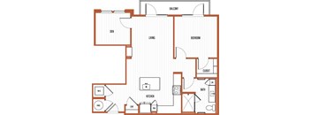 One Bedroom Floor Plan