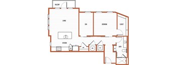 One Bedroom Floor Plan