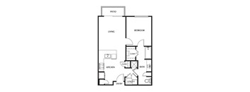 A black and white image of a house floor plan with labeled rooms.
