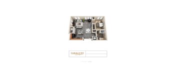 A floor plan of a Canalside Lofts apartment.