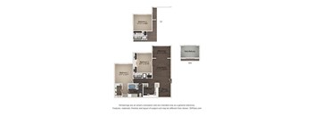 A diagram shows the layout of a two bedroom apartment.