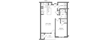 A black and white image of a floor plan for a house.