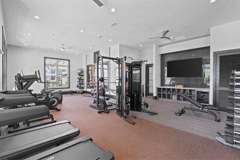 Open and well-lit fitness center
