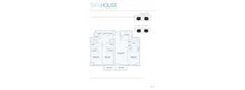A floor plan for a Skyhouse Buckhead residence.