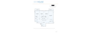 A floor plan of a Skyhouse Buckhead apartment layout.