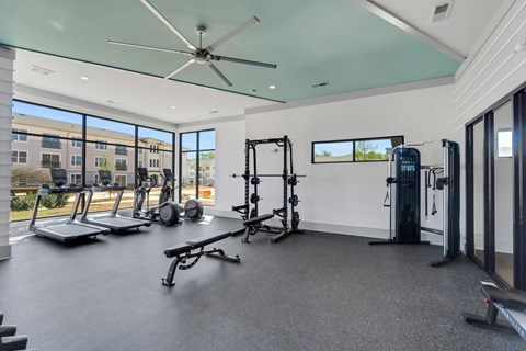 gym with exercise equipment