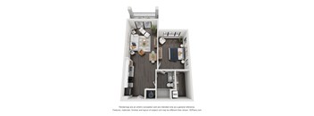 a stylized floor plan of a 2100 sqft