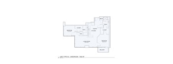 A floor plan of a 2 bedroom apartment is shown.