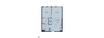 A6 floor plan with labeled rooms.