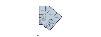 A floor plan of a B3 sized apartment.