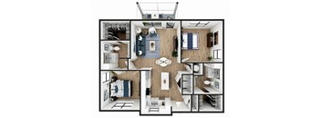 A collage of images showing different rooms of a house.