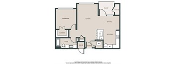 A floor plan of a house with labeled rooms such as bedroom, living room, kitchen, and dining room.