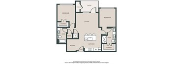 A floor plan of a house with labeled rooms such as bedroom, living room, kitchen, and dining room.