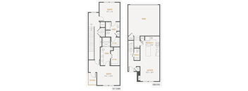 A floor plan shows a first floor with a garage and a sublevel with a gathering area.