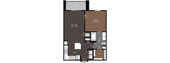A floor plan of a house with a living room, dining room, kitchen, and bathrooms.