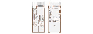 A floor plan of a house with three bedrooms, a living room, a kitchen, a fireplace, and a garage.