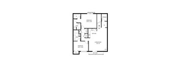 A black and white image of a floor plan for a house.