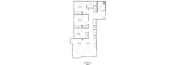 A floor plan of a 3 bedroom apartment.