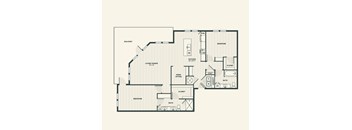 A black and white floor plan of a house with labeled rooms.