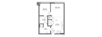 a floor plan of a gym with different areas outlined in blue and black