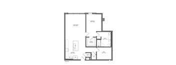 a floor plan of a house with a black and white floor