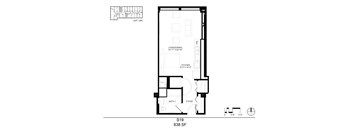 A black and white image of a floor plan for an apartment.