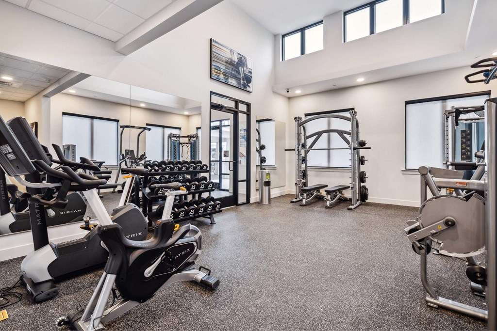 Fitness Center with Cardio and Free Weight Equipment