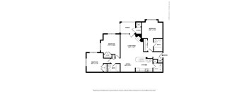 A black and white image of a floor plan for a home with three bedrooms, a living area, a kitchen, a dining area, a porch, storage, and a bathroom.