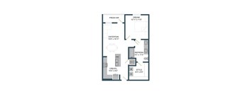 A floor plan of a small apartment with labeled rooms such as "Fresh Air" and "Dream".