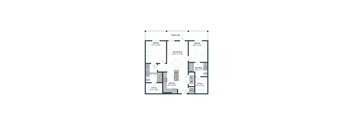A floor plan of a house with labeled rooms and dimensions.